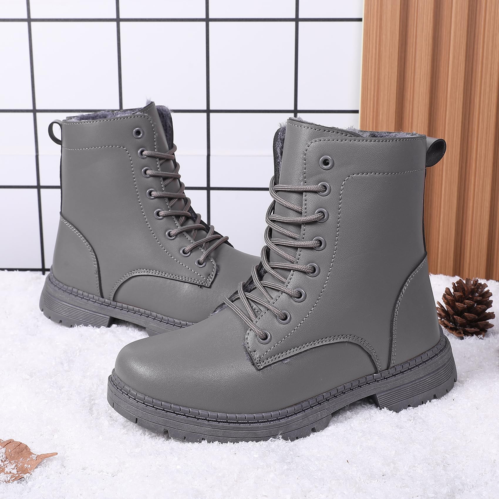 Botas Impermeable Mujer Botines Tobillo Invierno Forrada Cálido Nieve