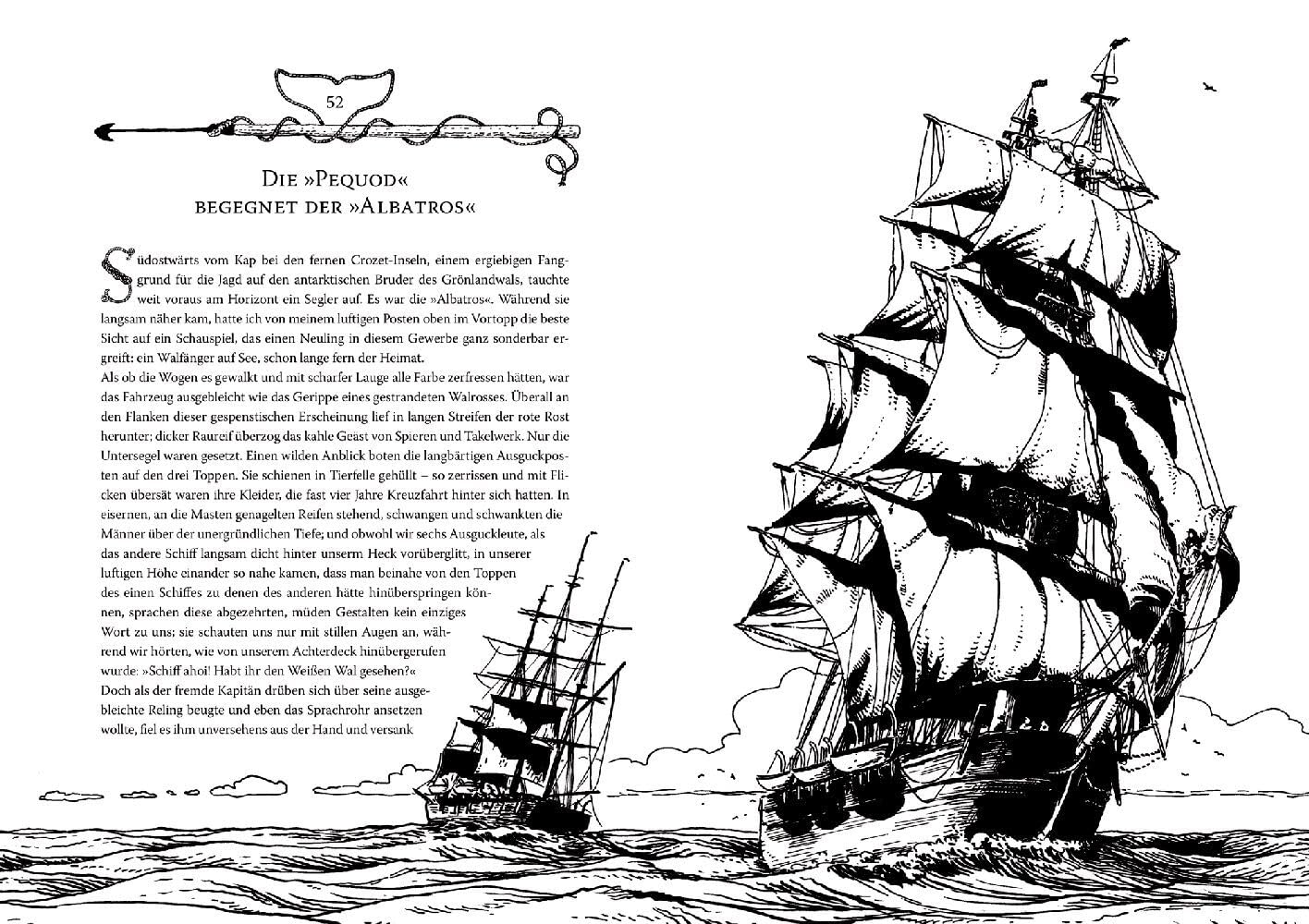 Moby Dick: oder Der Wal: Abenteuer-Klassiker mit 10 aufwendig gestalteten Extras. Durchgehend handillustriert, mit Leseband (Große Schmuckausgabe)