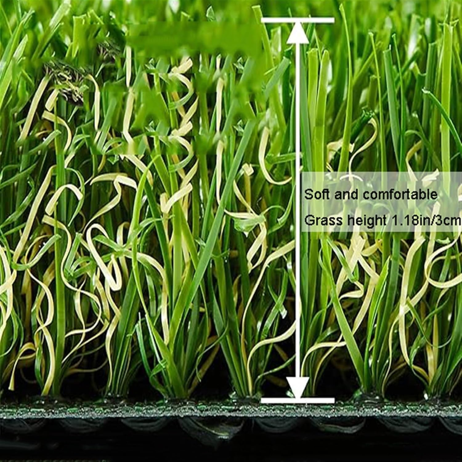 Tappeto erbato Sintetico Tappeto in Erba Artificiale ad Alta densità, Tappeto erboso Artificiale Giallo, Tappetino da Giardino for Esterni Spesso 1,18 Pollici per l'outdoor(50x200cm)