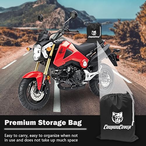 Miniatura 6 de Funda para motocicleta, tela Oxford 210D, impermeable, para exteriores, para todas las estaciones, protección universal con tiras reflectantes, para