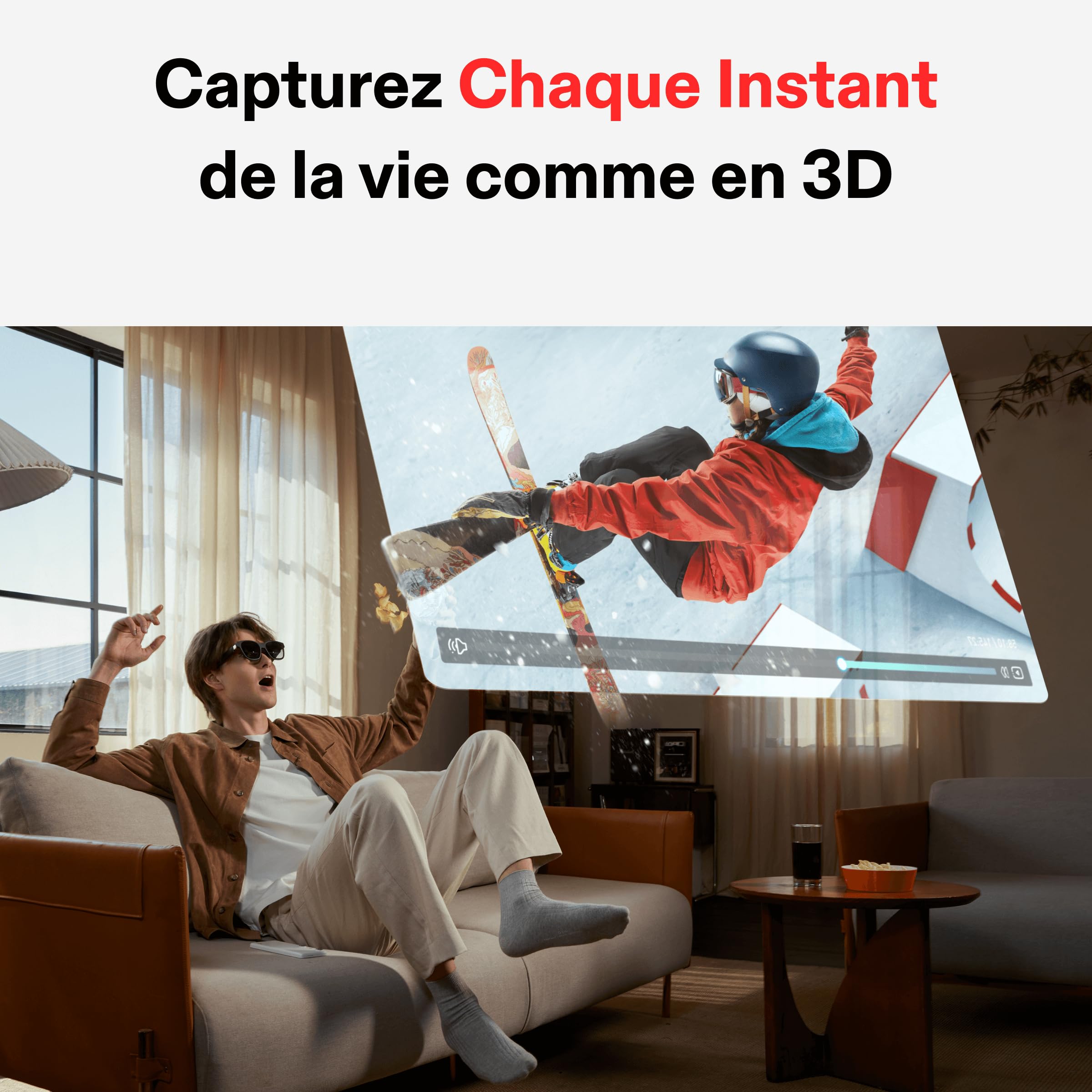XREAL Beam Pro (WiFi 8G+256G), Spatial Computing Device pour AR Lunettes, Double Caméra 3D 50MP, écran 1080p 90 Hz, Android14 NebulaOS+Google Play, WiFi 6, Bluetooth 5.2 XR Lunettes