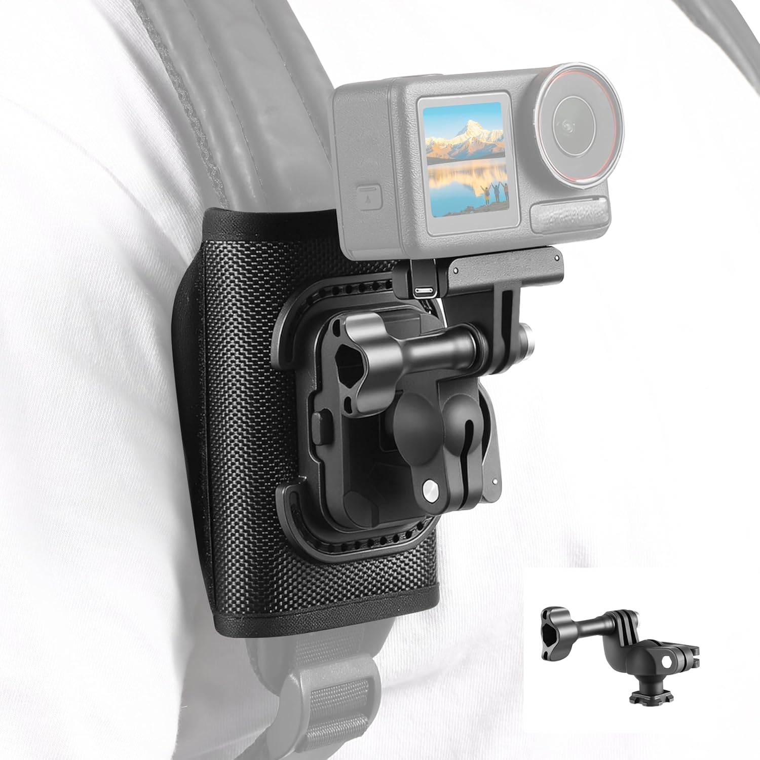 Backpack Mount Shoulder Strap Clip Holder 360° Bag Belt Adjust Quick Release Adapter for Insta360 X5 X4 Air Ace Pro 2 for DJI Osmo 360 Nano Action 6 5 Pro Pocket 3 for GoPro Max2 13 12 11 Accessories