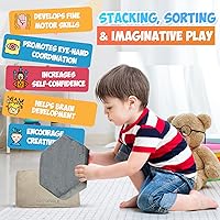 Vista 5 de Plush Blocks Formas - Lujoso juguete con forma de felpa para aprender, jugar y apilar (Castle Rock)