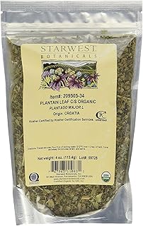 Organic Plantain Leaf Cut - 4 Oz (113 G) - Starwest Botanicals