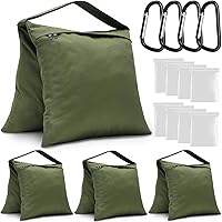 Vista 9 de Aimosen 4 paquetes de bolsas de arena con peso para trípode de fotografía y equipo de video, bolsa de silla de montar resistente para soporte