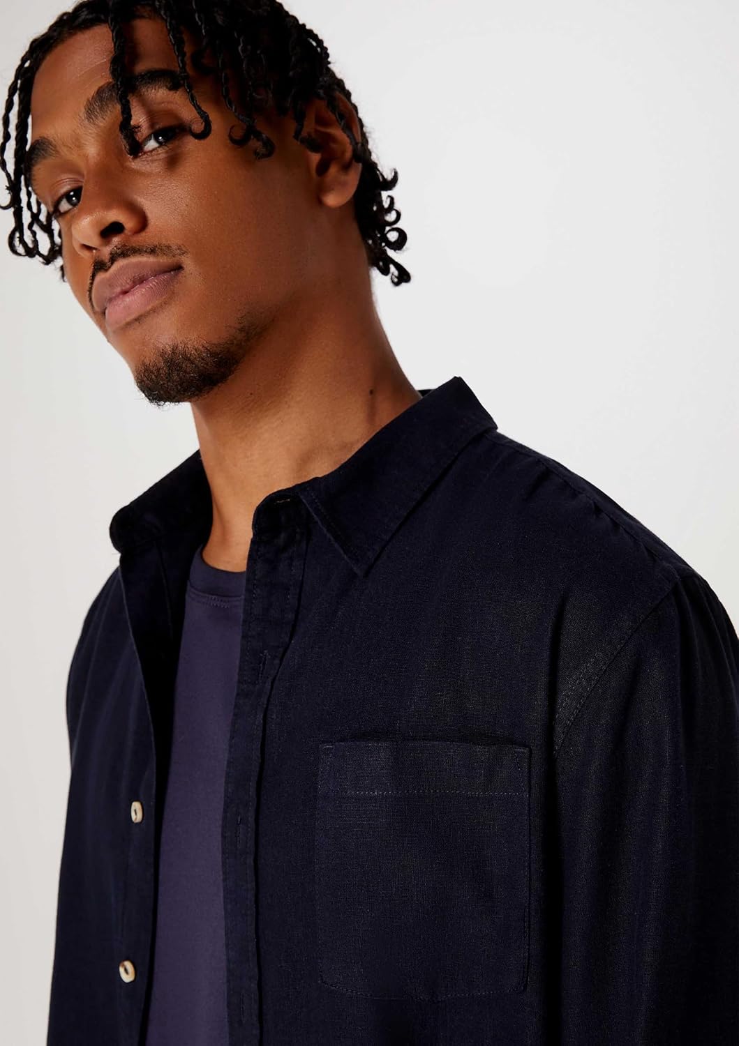Camisa Em Linho Hering Manga Longa Slim Masculina