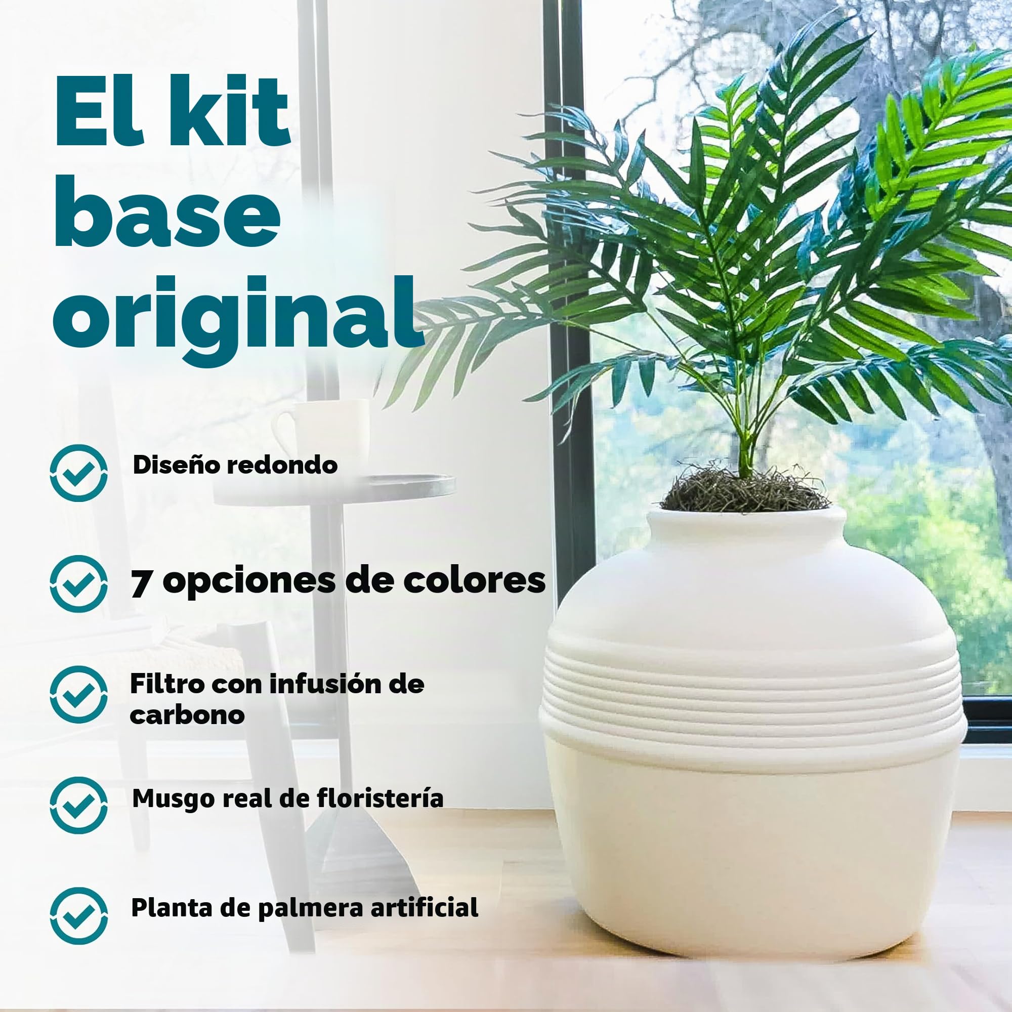 Good Pet Stuff, La Caja de Arena Oculta Original, Plantas Artificiales y Caja de Arena Cerrada para Gatos, ventilada y Filtro de Olor, fácil de Limpiar, Abedul Blanco