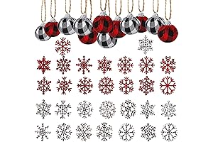 Charming Flannel Christmas Ornaments Set for a Cozy Festive Ambiance