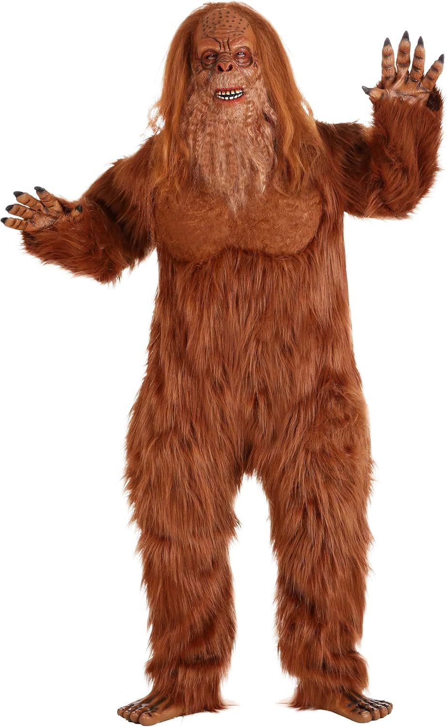Adult Jack Links Sasquatch Halloween Costume | Bigfoot Mascot Complete Outfit | Officially Licensed