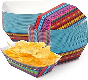 AsodSway Mexican Taco Nights Food Trays - 50 Hispanic Heritage Month