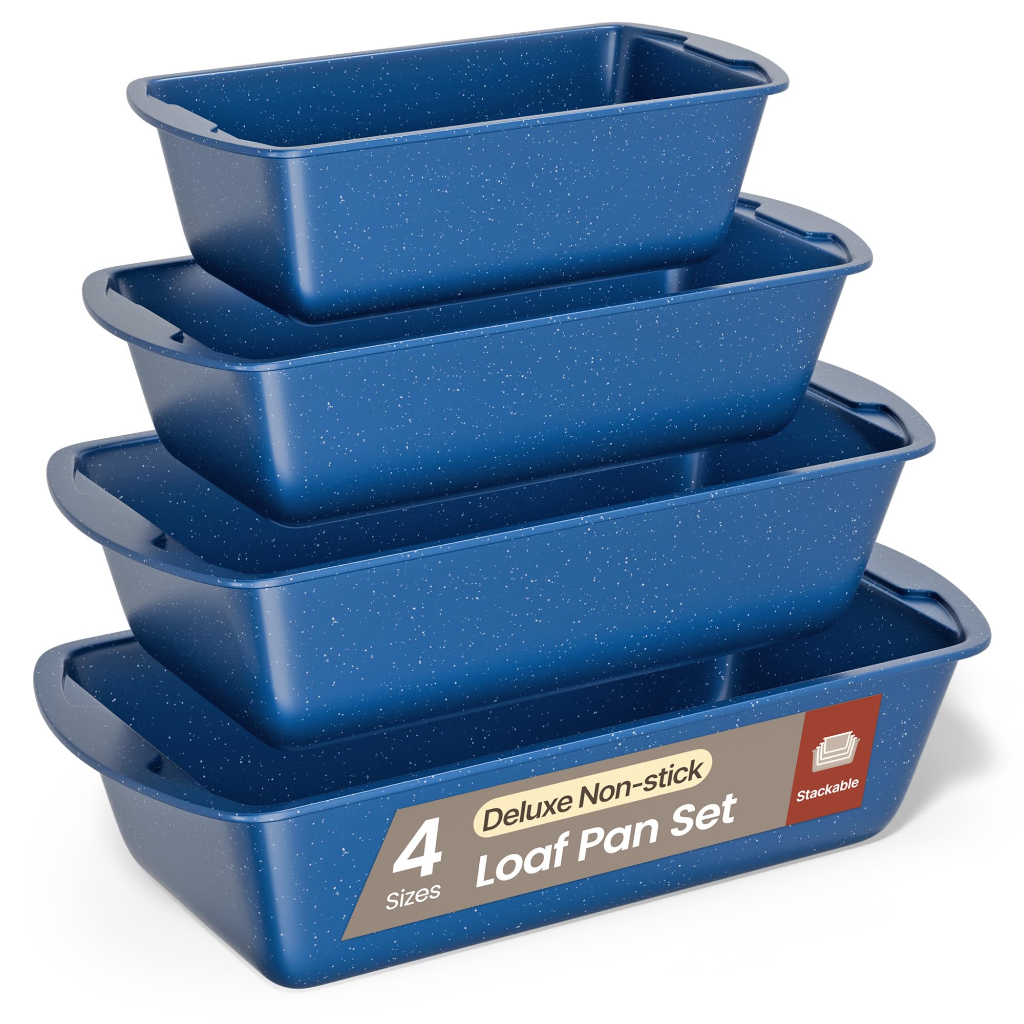 BAKKENMASTER Nonstick Loaf Pan Set Pack of 4