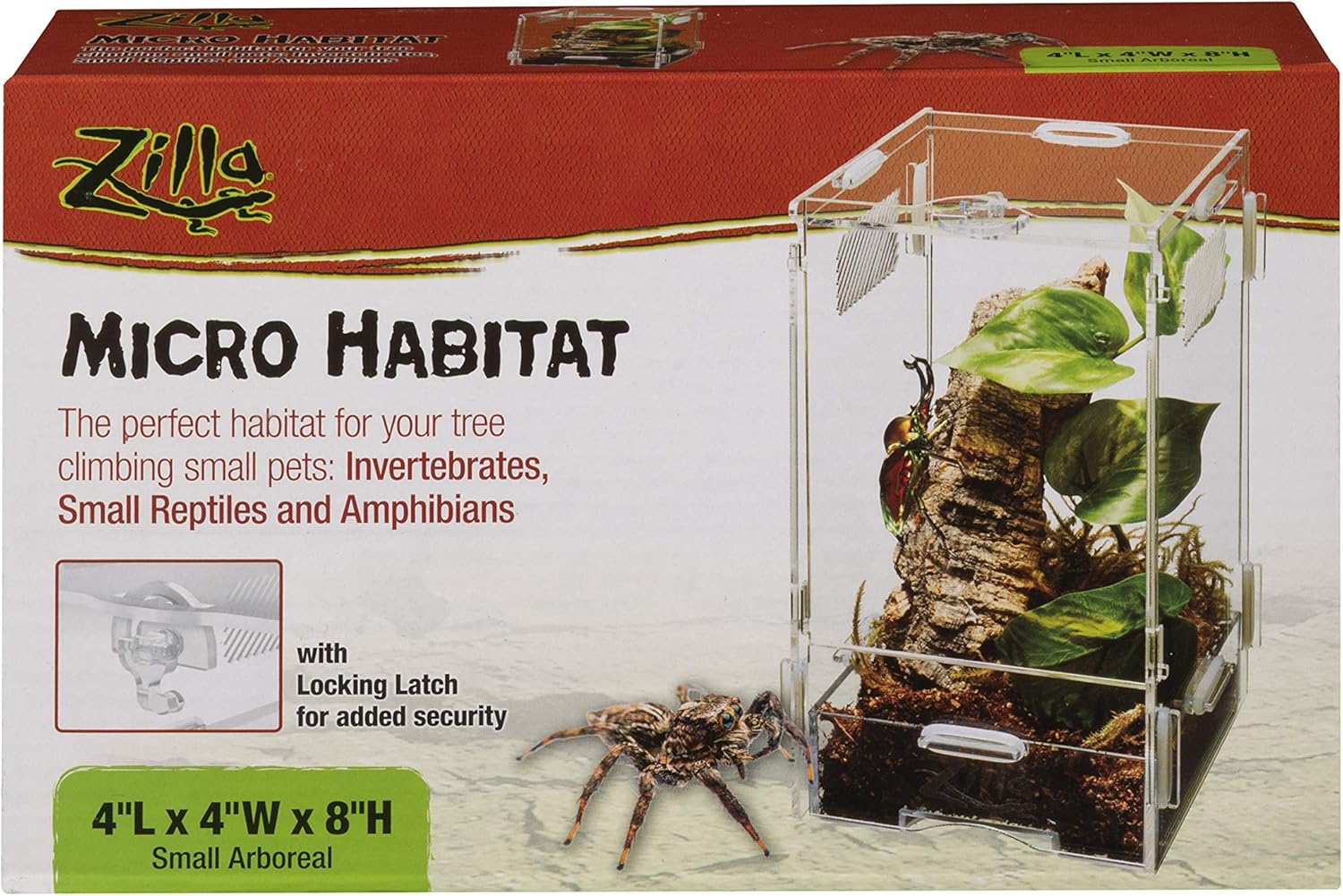 ZILLA Micro Habitat Terrariums with Locking Latch, Arboreal, Small BigaMart