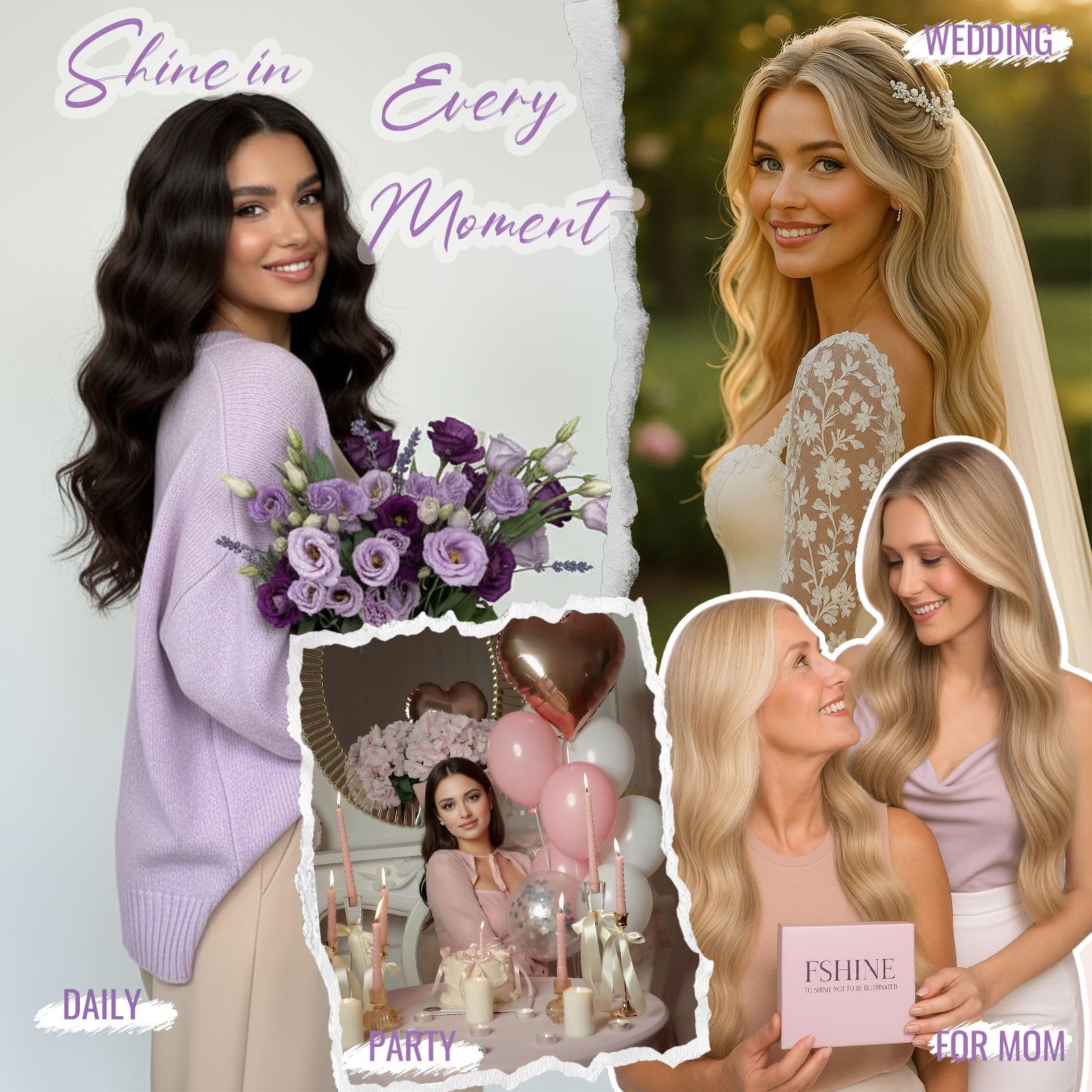 Clip in Extensions Echthaar Tiefschwarz, 7 Stücke 120 g, 60 cm, natürlich, schonend für Eigenhaar, Echthaar Extensions Clip, Farbe 1