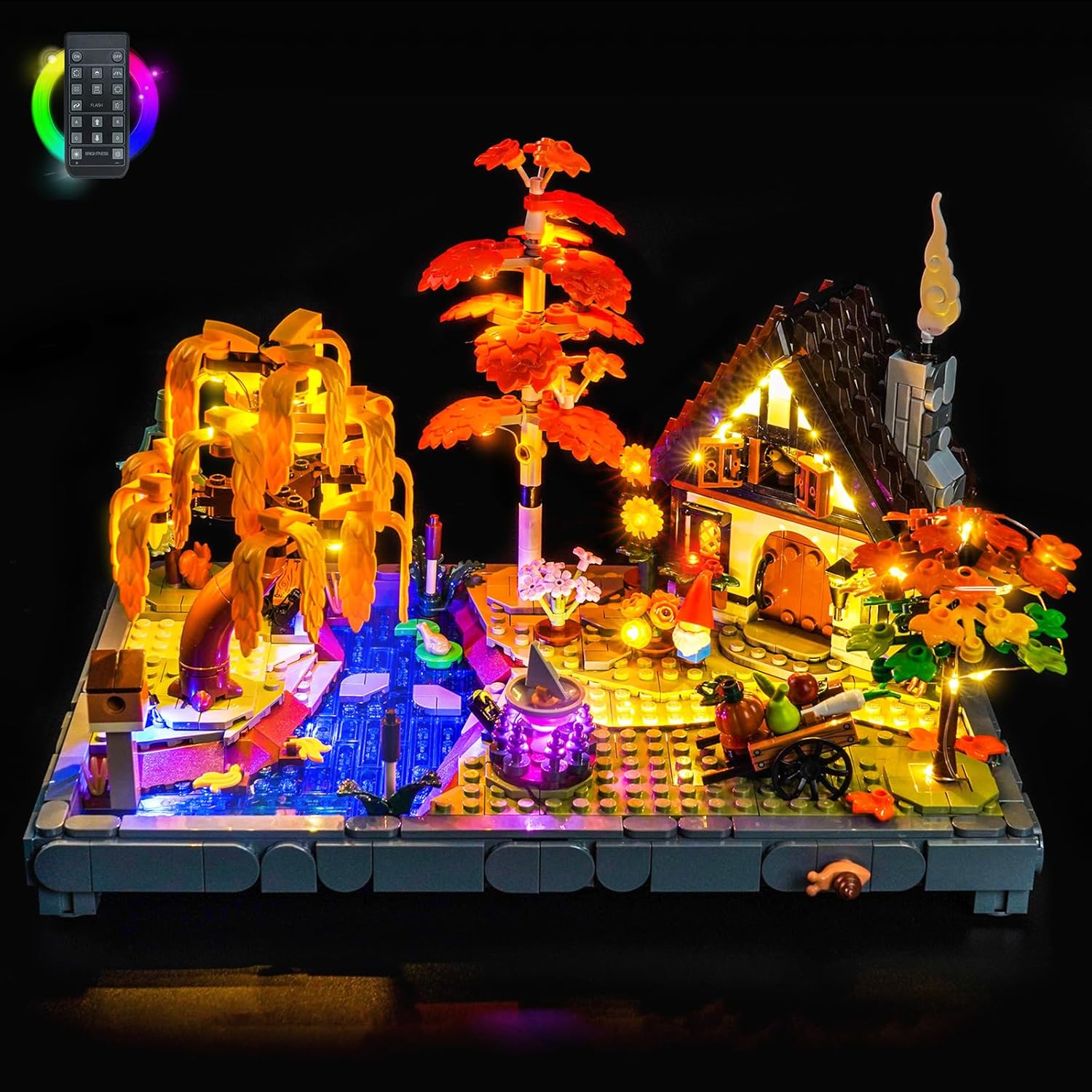 BrickBling LED Light Compatible with Lego Autumn Cottage Garden, Creative Lighting Kit Compatible with Lego 11372-No Bricks (Classic Version Light)