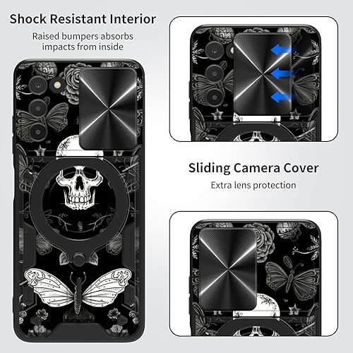 Vista 367 de Funda protectora híbrida para Samsung Galaxy A53 5G de 6.5 pulgadas y anillo giratorio de 360 grados, función atril, híbrida, de doble capa