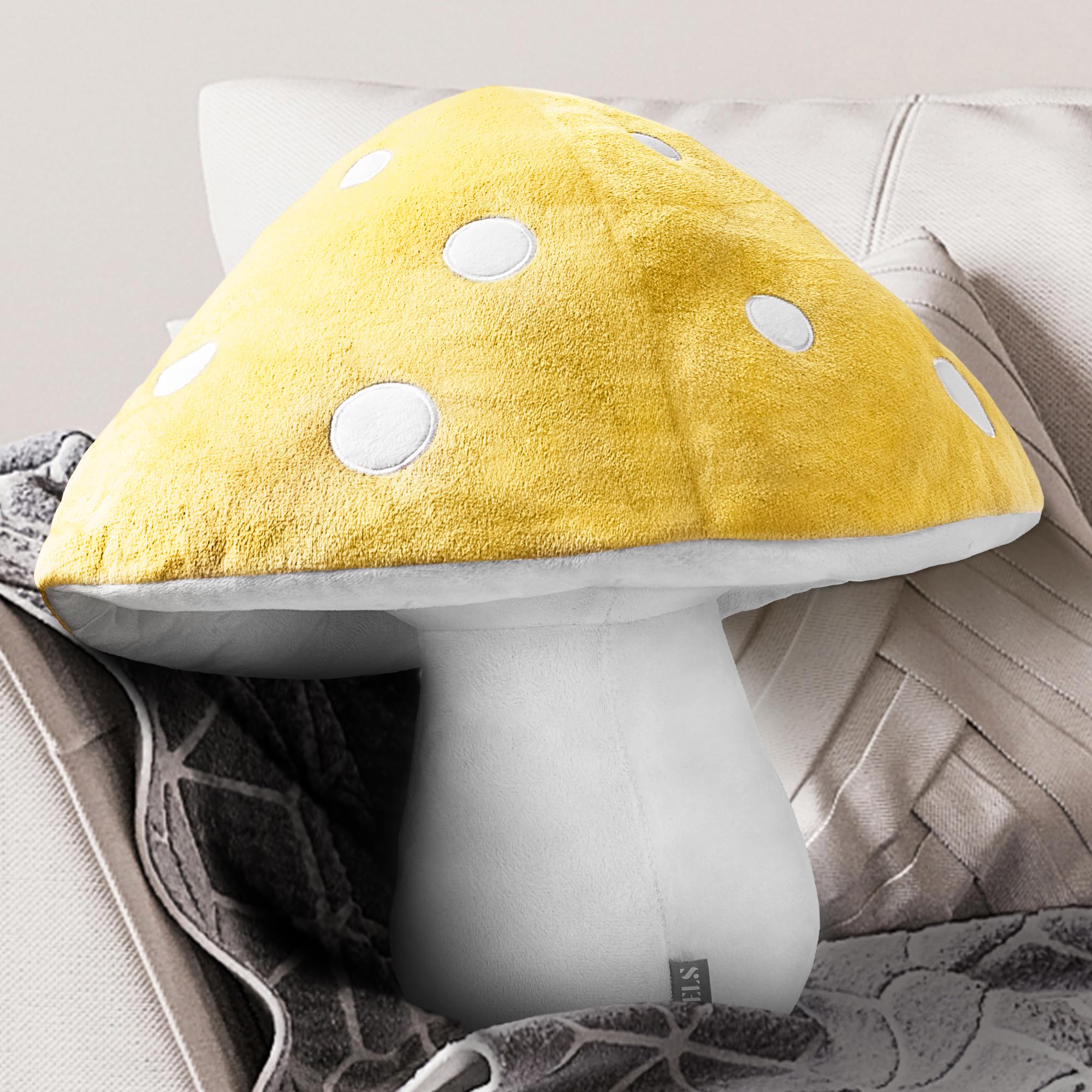 Amazon.com: AELS 15.35 Inches Mushroom Pillow, Cute 3D Polka Dot