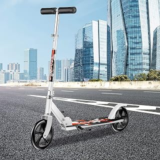 LIYANJJ Kick Scooter,Big Wheel Scooter with Ergonomic Handlebars Pro City Street Scooter 3 Adjustable Heights No Assembly Required for Teens and Adults