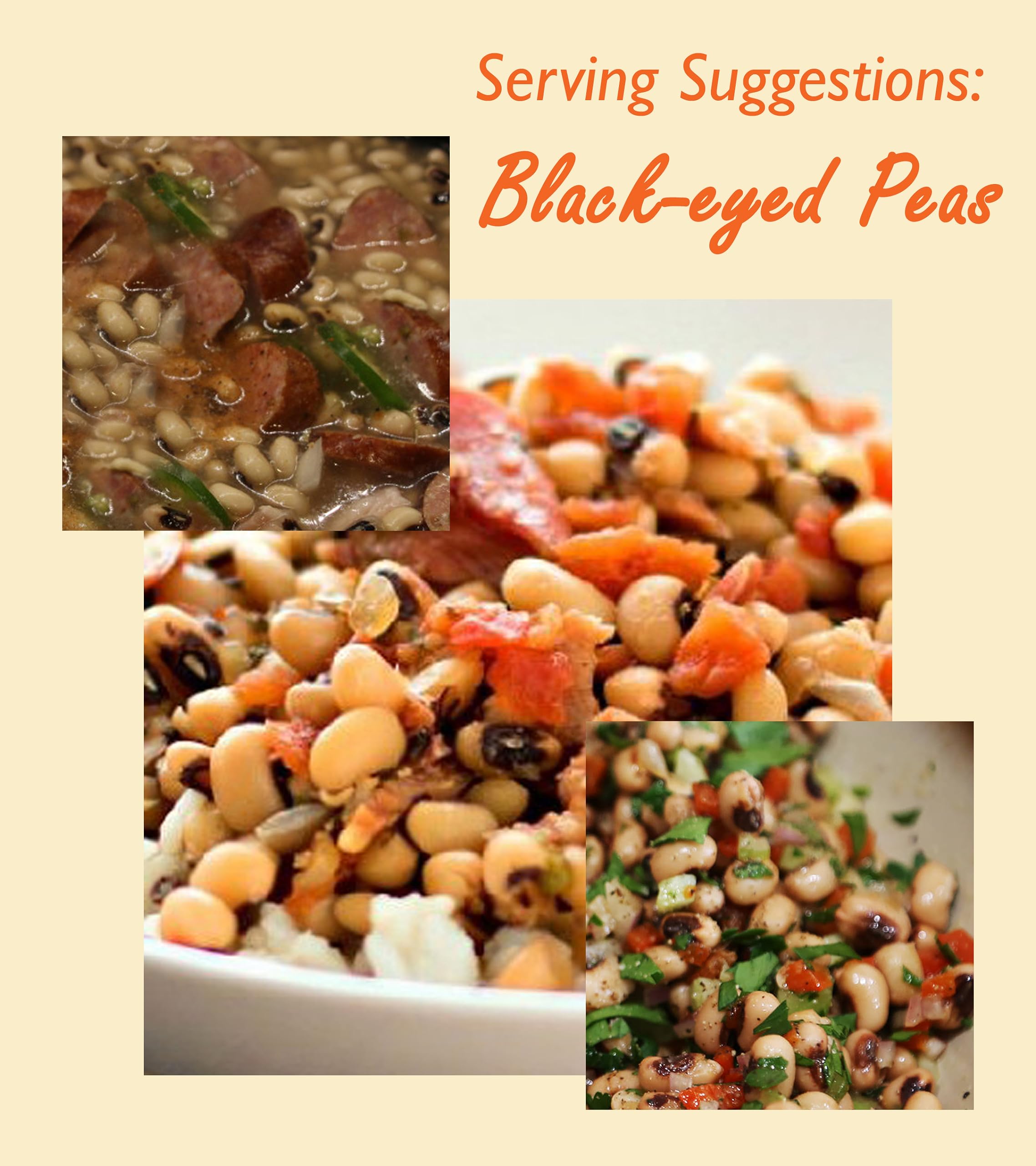 Trappey's Bacon Flavored Blackeyed Peas with Jalapenos, 15 Ounce Cans, (Pack of 3) Bundled with a JFS Recipe Card