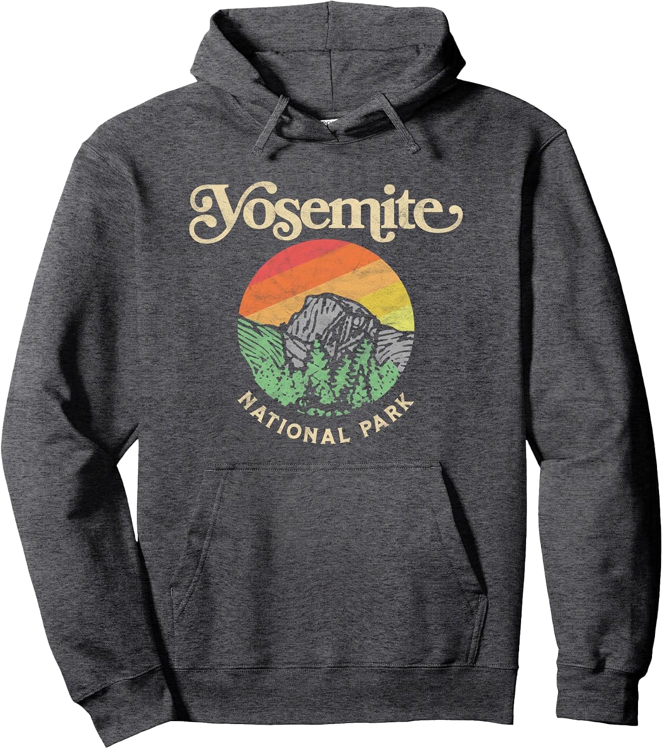 Yosemite National Park Retro Sixties Vibe Half Dome Graphic Pullover Hoodie image 3