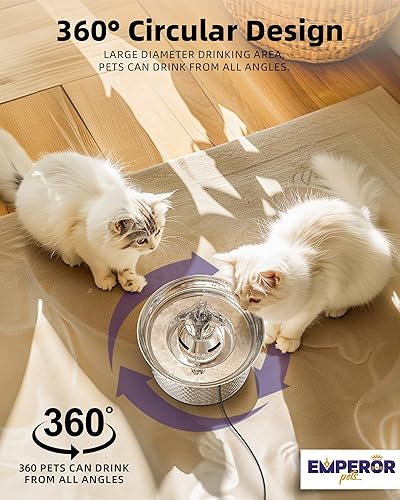 Miniatura 2 de Emperor Pets Filtros de fuente de agua para gatos | Paquete de 4 filtros de repuesto de acero inoxidable para gatos de 108 onzas/3.2 L, 4 filtros