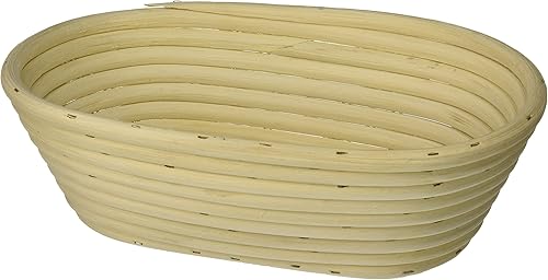 The Lucky Clover Trading Artisan Collection - Banneton oblongo, cesta ancha, natural