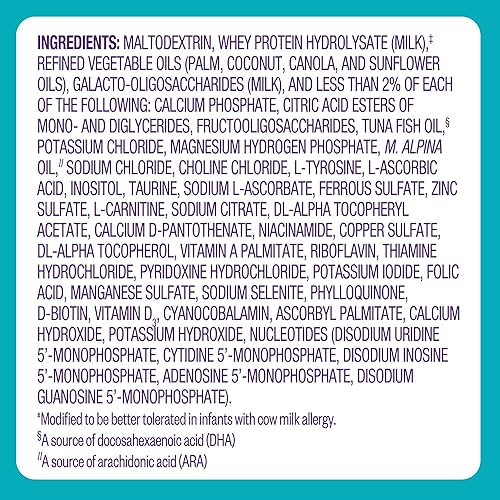 Miniatura 8 de Pepticate - Fórmula infantil hipoalergénica en polvo para alergias a la leche de vaca, con Omega 3 DHA, ARA, hierro y prebióticos, 13.2 onzas