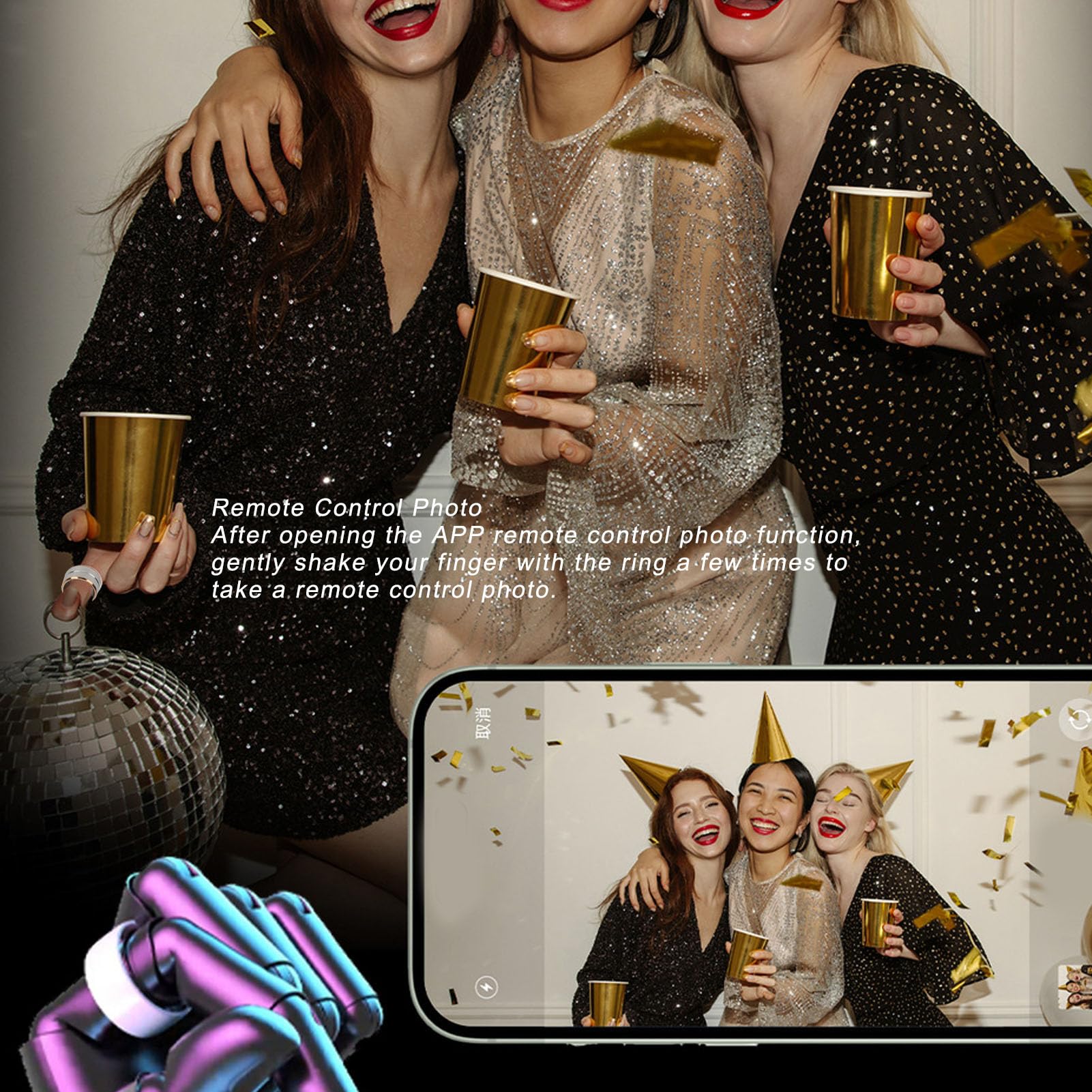 Smart Ring Fitness, Smart Health Ring Step Counting Sleep Monitoring for Mens Birthday Gift (No. 10)