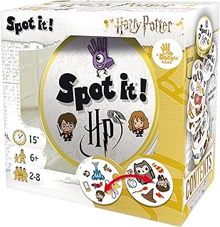Spot It! Harry Potter Card Game | Matching Fun Kids Game for Family Game Night | Travel Game for Kids | Great Gift for Kids | Ages 6+ | 2-8 Players | Avg. Playtime 15 Mins | Made by Zygomatic
