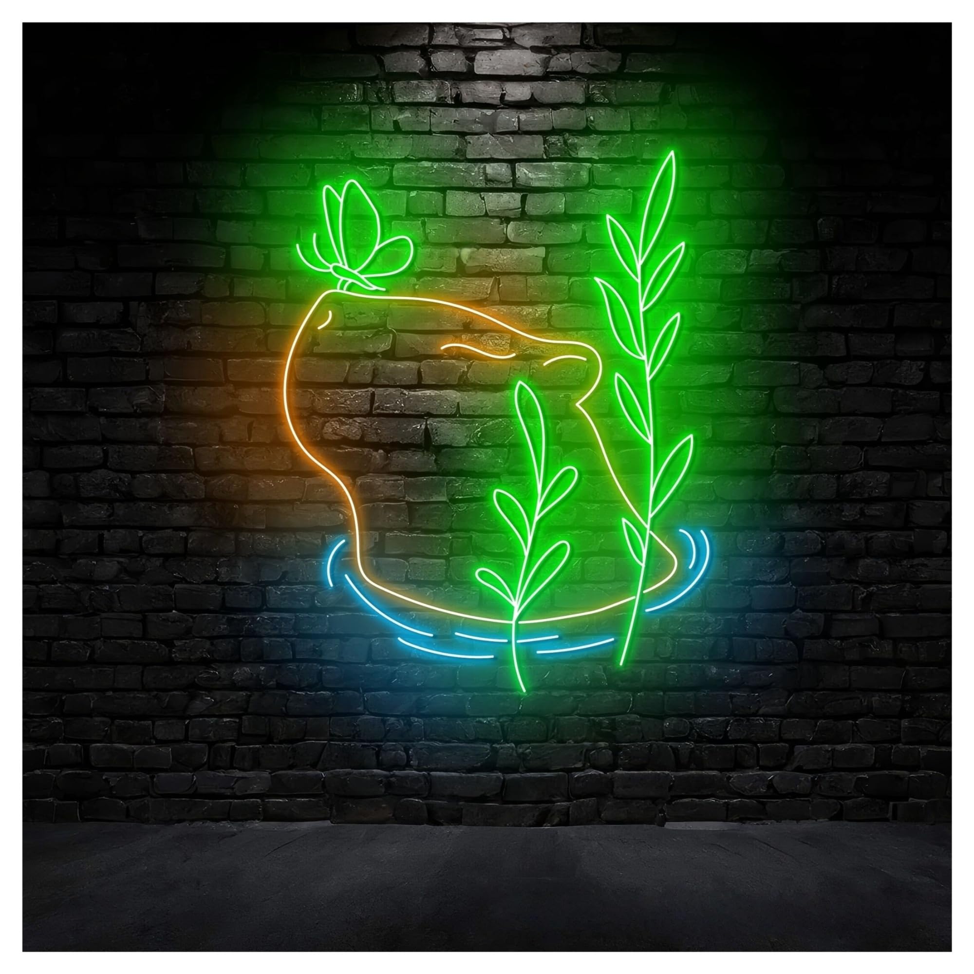RONGCH Hanging Art Neon Signs Capybara Neon Sign Animal Wall Art Home Decor for Drink Bar Zoos Museums Nurseries Bedroom Hotel Shop Party 50cm