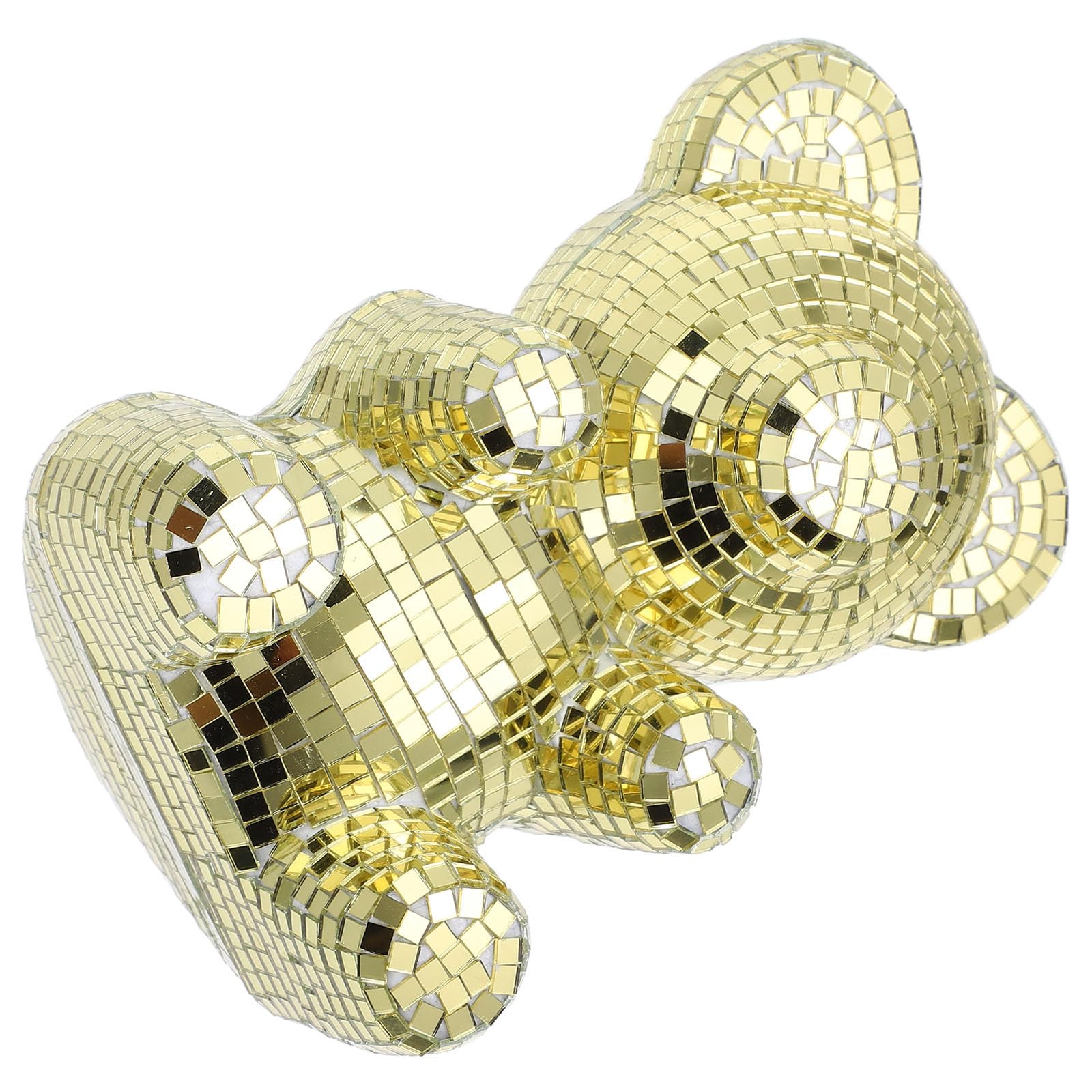 Toddmomy Disco Bär Dekoration Gold, 1 Stück mit Spiegeloberfläche