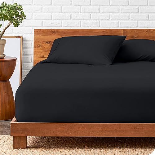 Bare Home Juego de sábana bajera + funda de almohada, microfibra ultrasuave de 1800 hilos, lujosa, doble cepillado, bolsillos profundos, ajuste