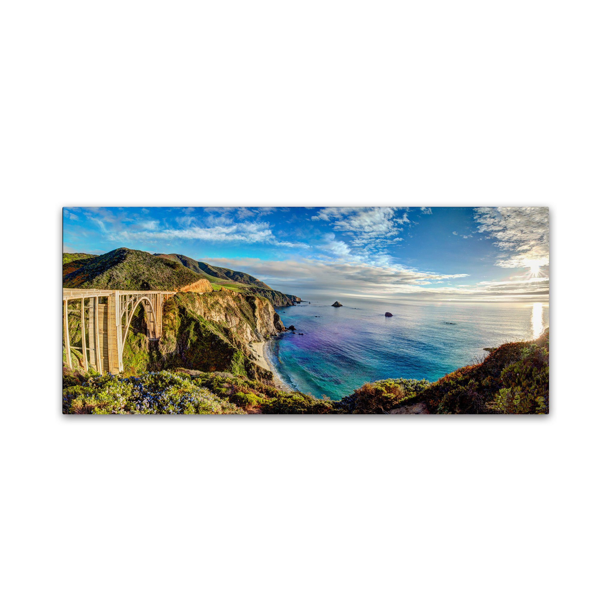 Trademark Fine Art Big Sur - Bixby Bridge - California-I by David Ayash Wall Decor 14 by 32-Inch