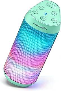 Portable Bluetooth Speaker, 2026 Wireless Speaker with HD Loud Stereo Sound, Cool Dynamic LED Lights, IPX4 Waterproof, TWS Pairing, BT5.3, Buit-in Mic, for Outdoor, Home, Party, G…