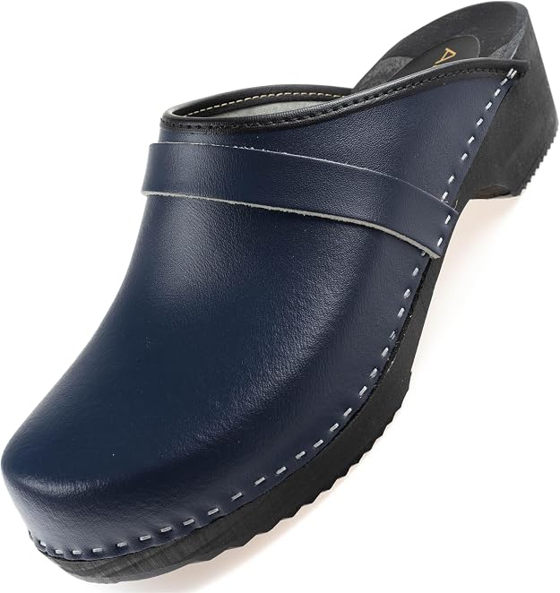 APREGGIO Men's Leather Clogs - Durable Garden Footwear
