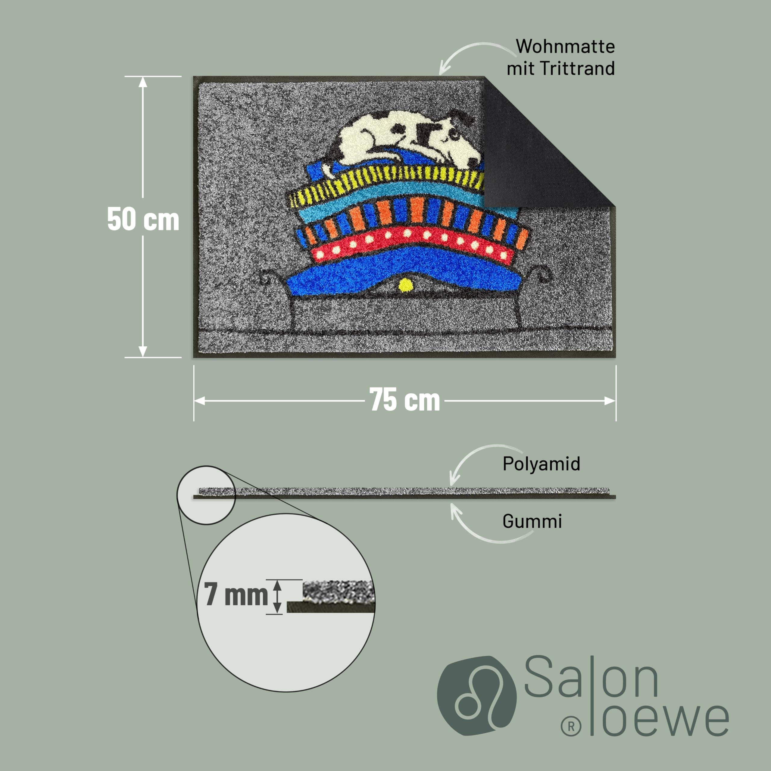Salonloewe Fussmatte Fairy Dog I Schmutzfangmatte & Fußabtreter für Innen 50 x 75 cm