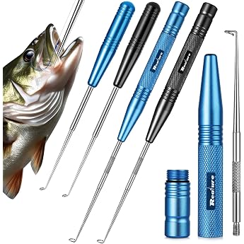 Realure 2 Sizes Stable Hook Remover Fishing Fast Sea Fishing Hook Remover Disgorger Portable Hoe Remover Fishing Unhook with Magnets for Small and Large Hoe Remover Fishing Accessories