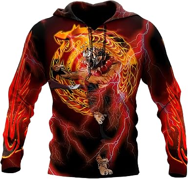 Amazon.com: HIPWAG Tatuaje Retro Tigre y Dragón Cremallera Sudadera 3D  Impreso Sudadera Hombres Chaqueta Pullover : Ropa, Zapatos y Joyería