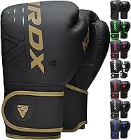 Vista 1 de RDX Guantes de Boxeo para Niños Sparring y Muay Thai Maya Hide Leather, Guante de Entrenamiento Junior Kara Patente Pendiente para Kickboxing, Saco