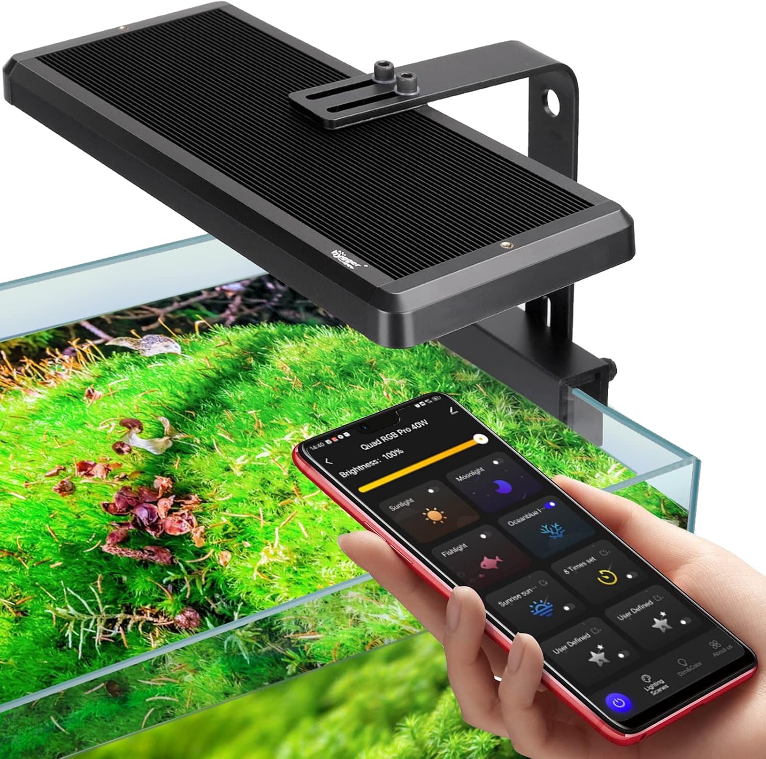 hygger 40W LED Aquarium Light, Smart APP Control Fish Tank Light with