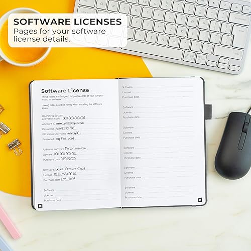 Vista 23 de Clever Fox Libro de contraseñas – Organizador de direcciones de Internet y contraseñas alfabetizado – Cuaderno de contraseñas para computadora