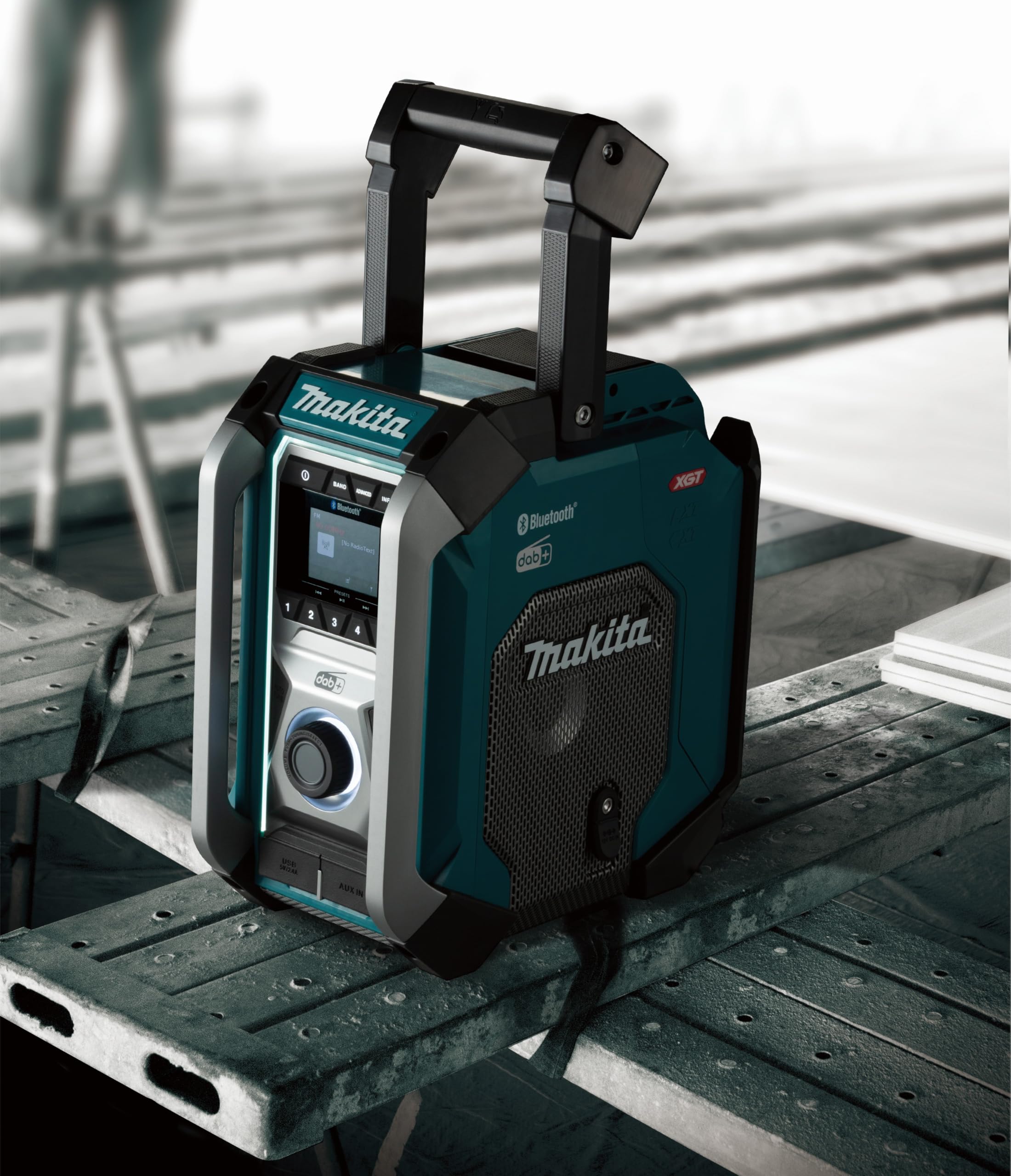 Makita MR007GZ Baustellenradio 18 V, 40 V Max., DAB, DAB+, FM, Bluetooth, Petrol, ohne Akku, ohne Ladegerät