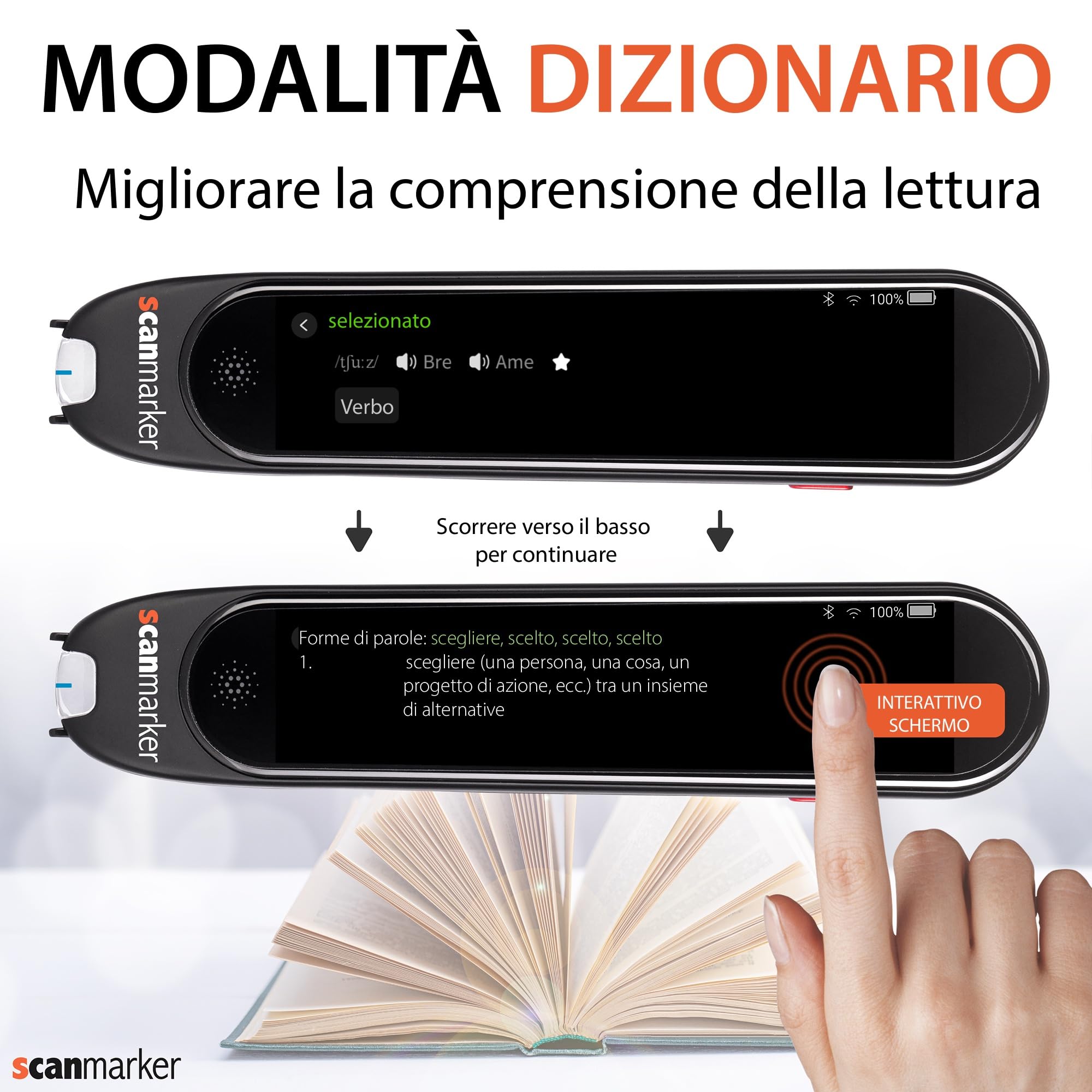Scanmarker Pro Penna Traduttore Multilingue Scanner per Dislessia e Apprendimento