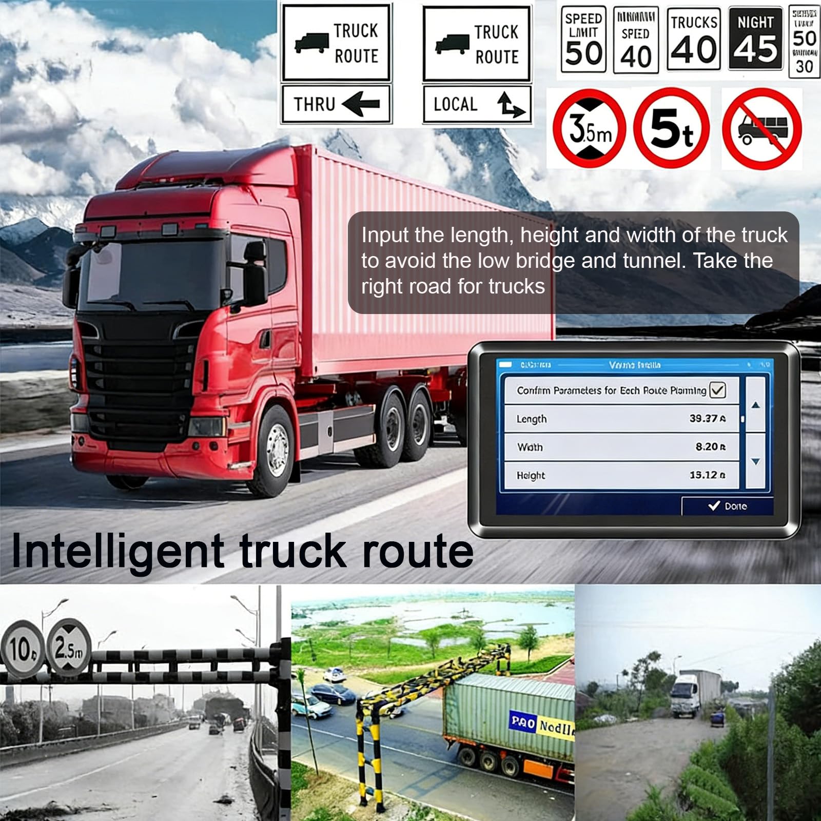 Navigationsgeräte für Auto, 5 Zoll GPS Navigation Gerät, 256MB 8G MP3 FM Europa Karte für Auto LKW Fahrer