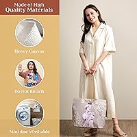 Vista 40 de Maison d' Hermine Bolsa de lona para mujer, bolsa de lona de algodón reutilizable para el hombro, bolsas de comestibles a granel con asa para 01