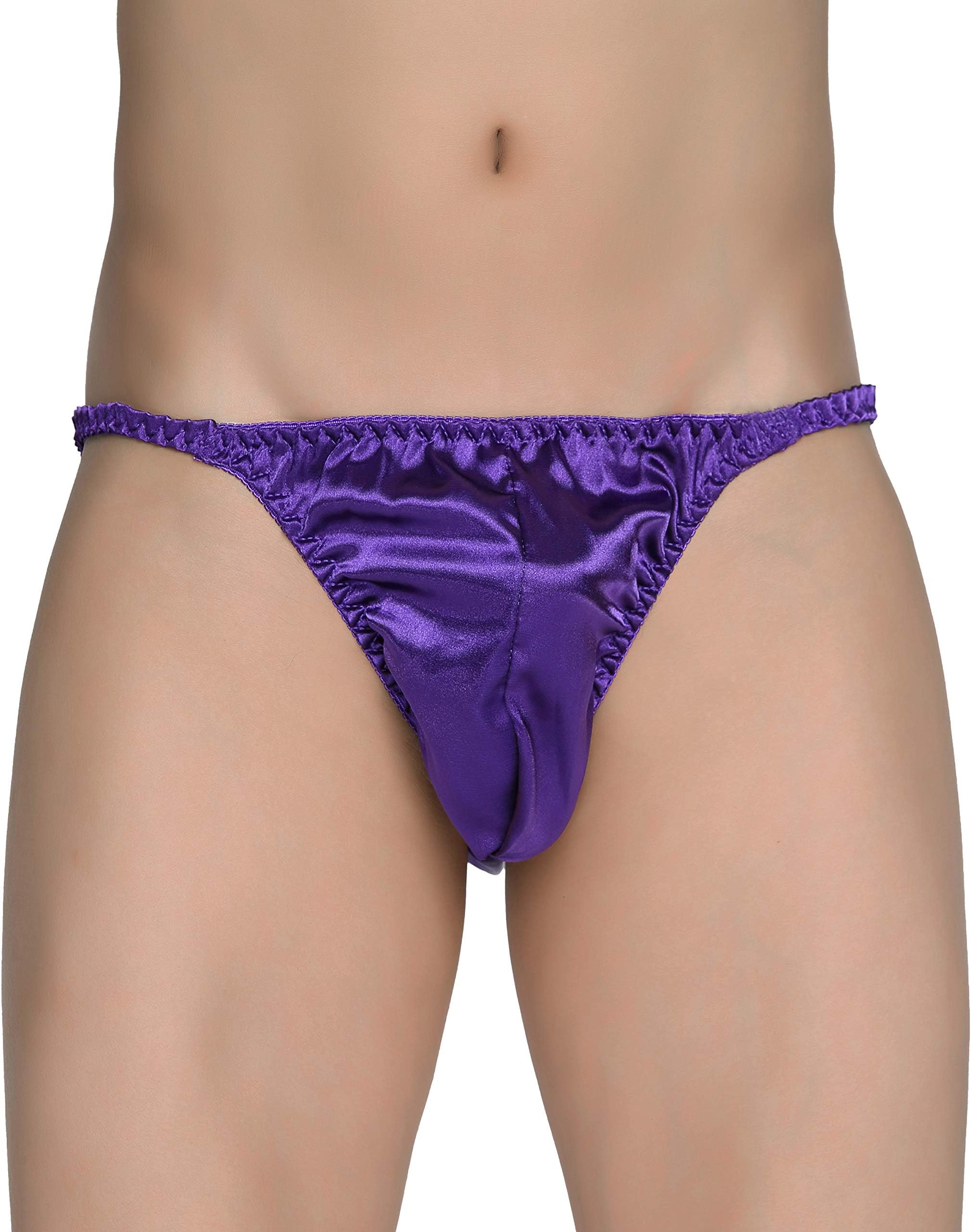 Satini Men's Underwear Satin Tanga Bikini Briefs Panties