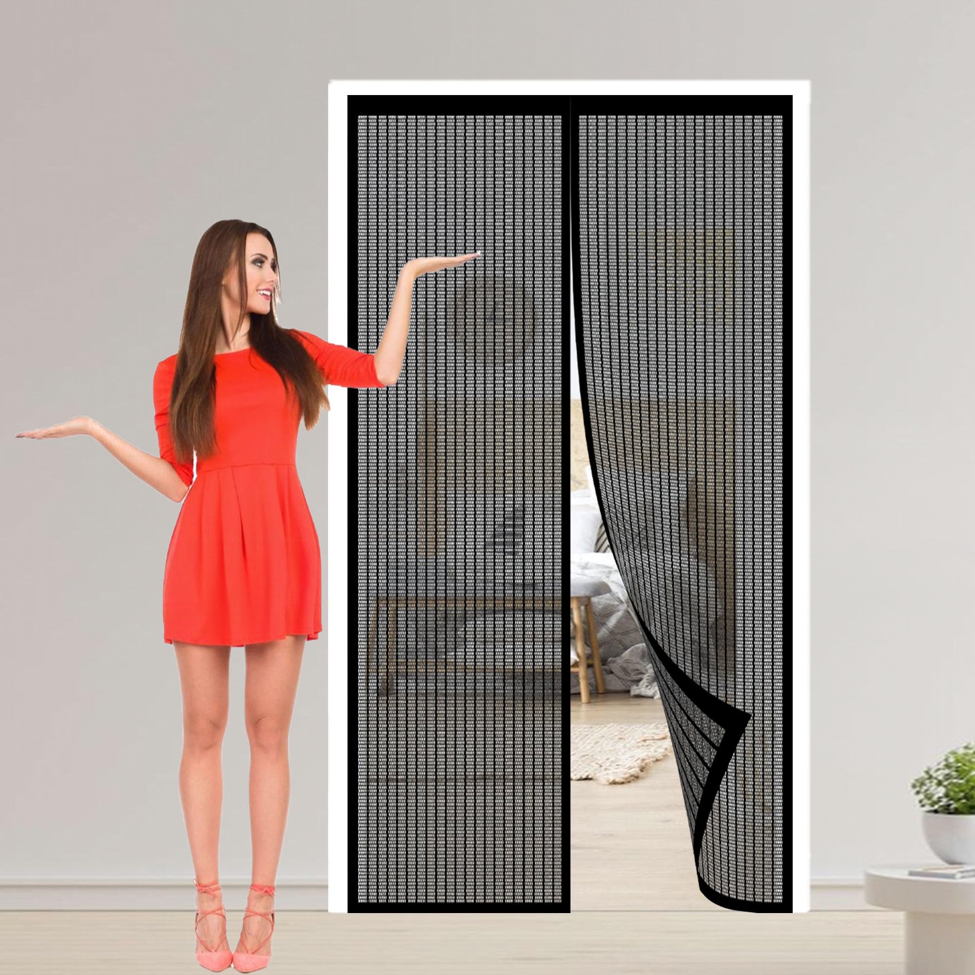 Moustiquaire de porte extérieur 98x220 pour profiter des soirées d'été au balcon