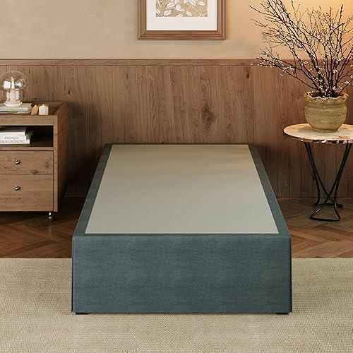 Miniatura 75 de EMODA Marco de cama Queen no necesita somier, plataforma de metal resistente de 6 pulgadas, marco de cama tamaño Queen con listones de acero, fácil