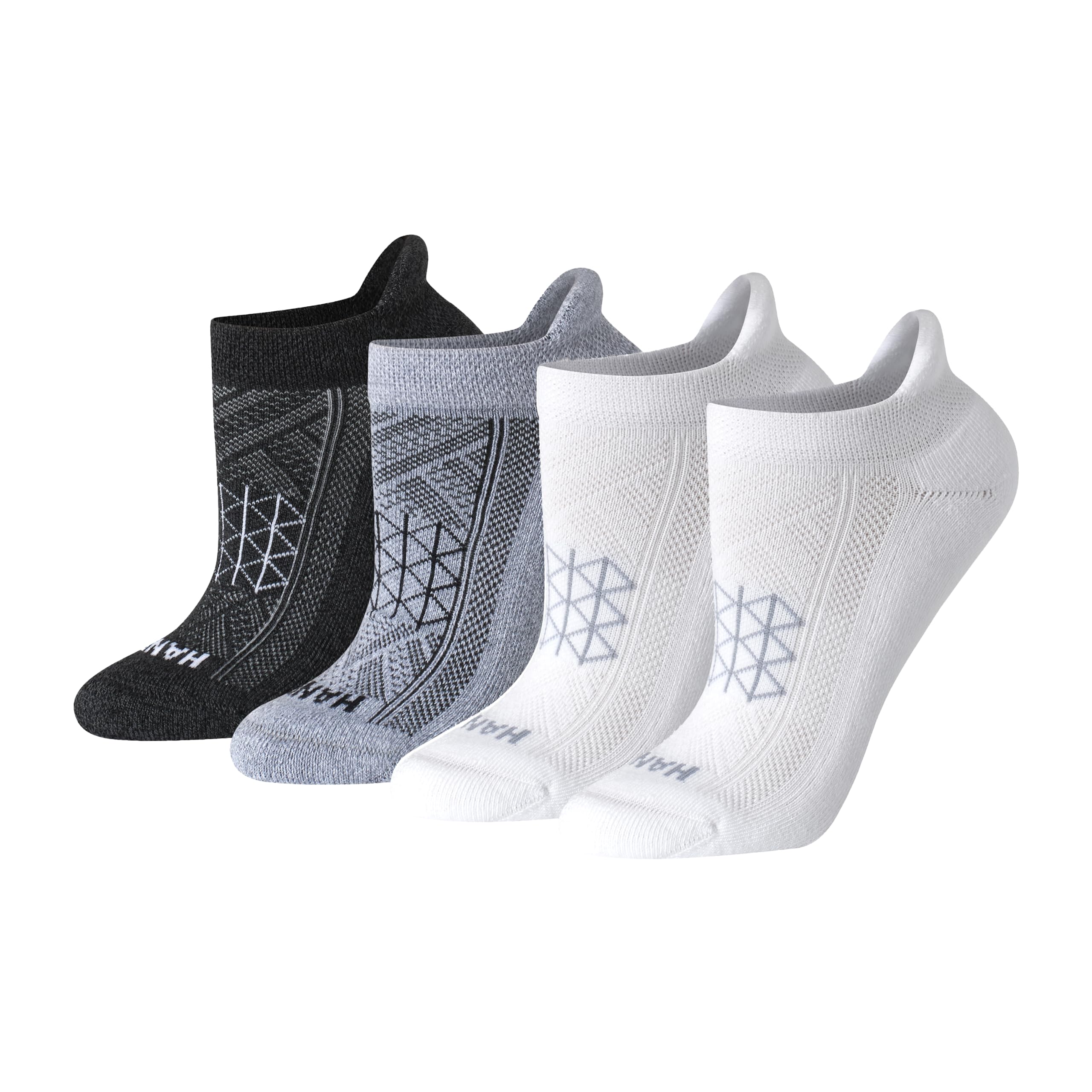Women's No Show Running Socks, Absolute Run Socks, Breathable No Show Tab Socks for Running, 4-pack