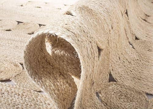 Miniatura 4 de Safavieh Natural Fiber Collection NF365A - Alfombra de camino de yute tejida hecha a mano con trenzado de granja de 2 pies 3 pulgadas x 10 pies,