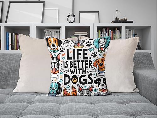 Miniatura 6 de Fundas de almohada para perros de 18 x 18 pulgadas, reservadas para el perro, fundas de almohada para sofá, fundas de almohada reversibles This is